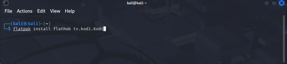 flatpak install flathub tv.kodi.Kodi