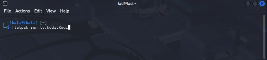 flatpak run tv.kodi.Kodi