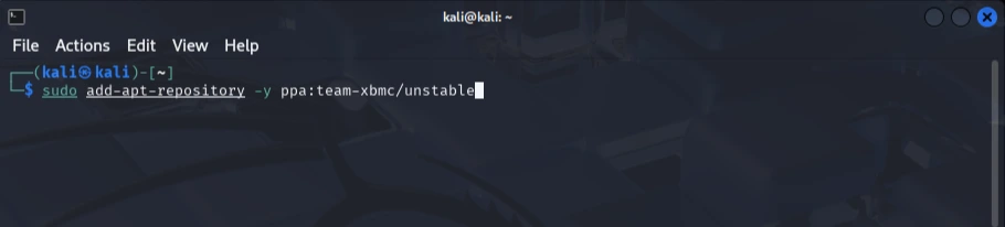 sudo add-apt-repository -y ppa:team-xbmc/unstable