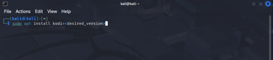 sudo apt install kodi=<desired_version>