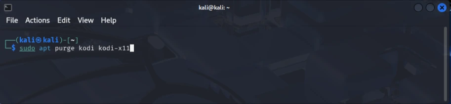 sudo apt purge kodi kodi-x11