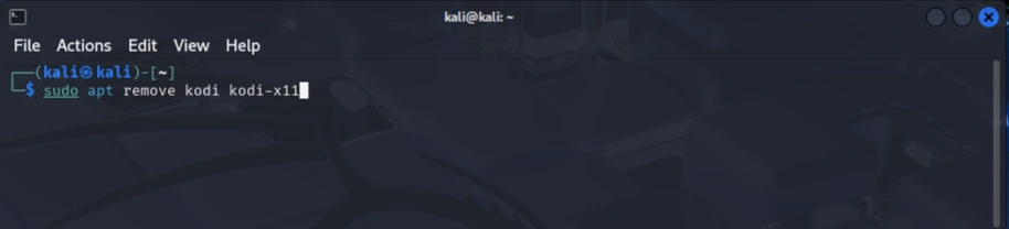 sudo apt remove kodi kodi-x11